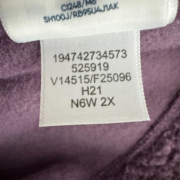 Lands' End Sherpa Pullover Womens 2X Purple 1/2 Zip Polyester Outdoor FS-1448 - Picture 12 of 12